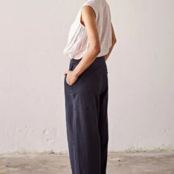 Khara Kapas Black Twill Trousers -Cheap Drapvera Store 19923kk32 5