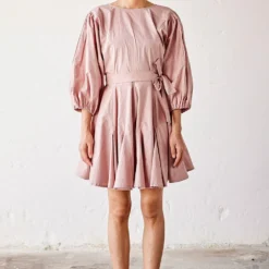 Khara Kapas Primrose Pink Poplin Dress