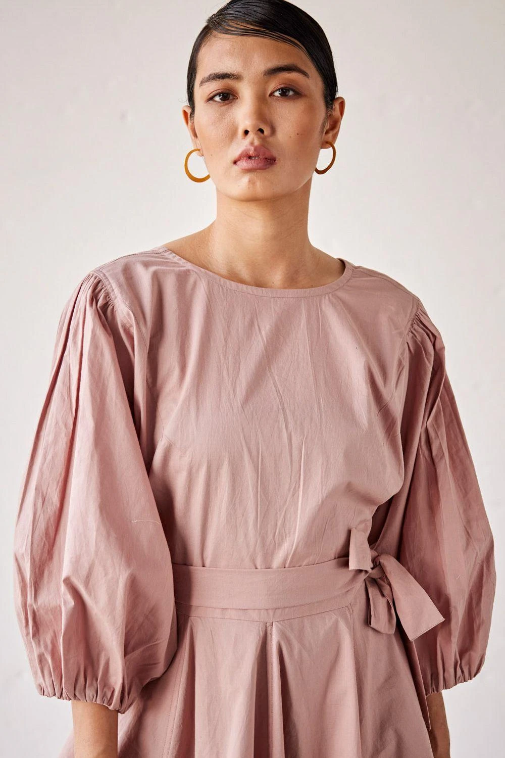 Khara Kapas Primrose Pink Poplin Dress 4 Khara Kapas Primrose Pink Poplin Dress - Image 4