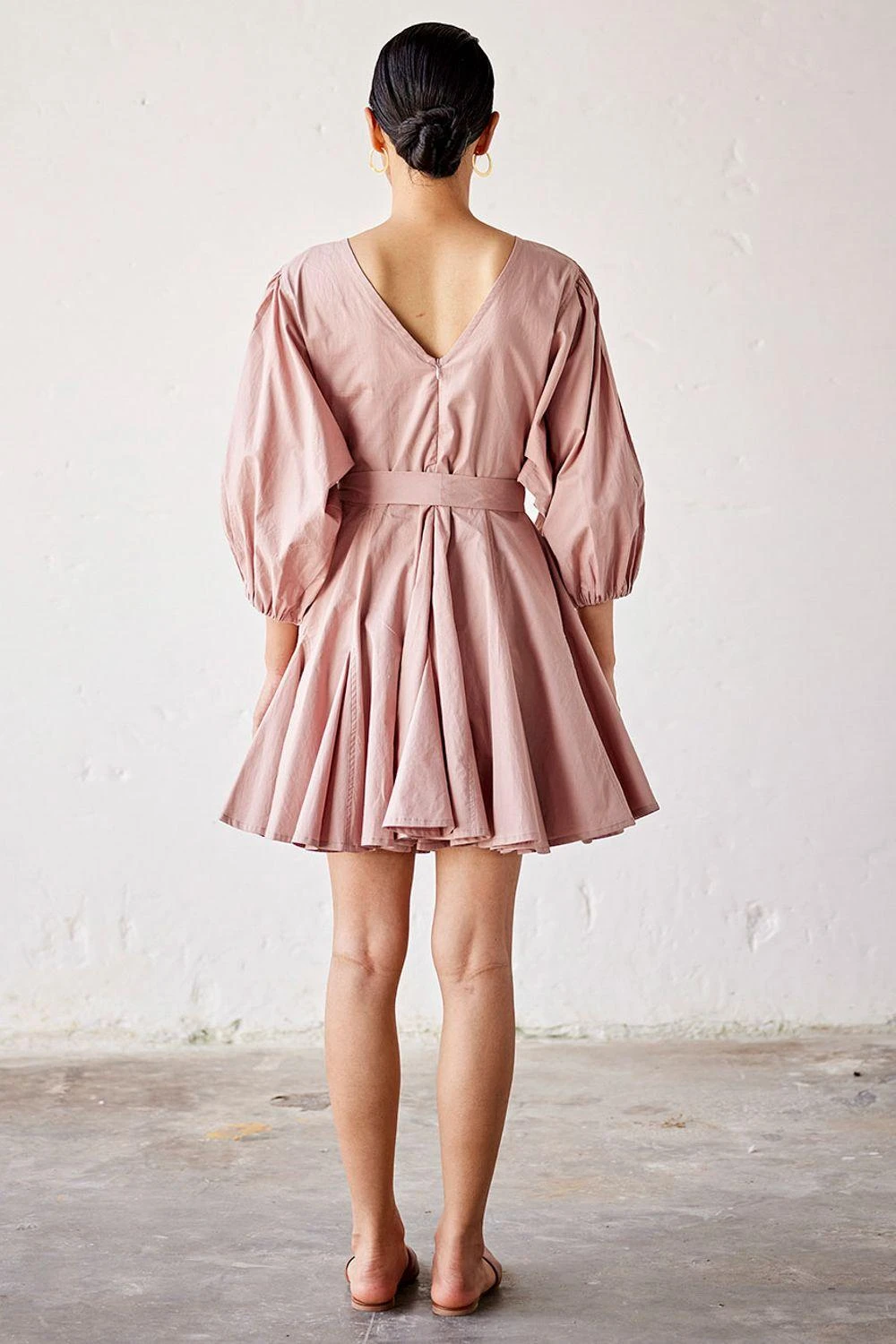 Khara Kapas Primrose Pink Poplin Dress 5 Khara Kapas Primrose Pink Poplin Dress - Image 5