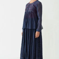 Payal Pratap Round Neck Navy Top -Cheap Drapvera Store 1vr 16b 3