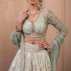 Tarun Tahiliani Sage Green Hand Embellished Lehenga Set 6 Tarun Tahiliani Sage Green Hand Embellished Lehenga Set -Cheap Drapvera Store 20623tt15 3