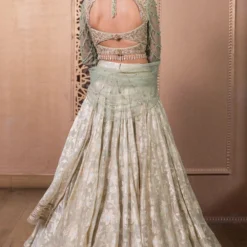 Tarun Tahiliani Sage Green Hand Embellished Lehenga Set 7 Tarun Tahiliani Sage Green Hand Embellished Lehenga Set -Cheap Drapvera Store 20623tt15 4