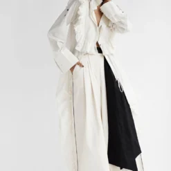 Chola White Straight Sleeve Frill Shirt