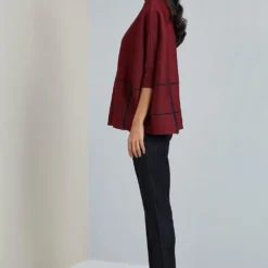 Scarlet Sage Maroon Shoulderless Top -Cheap Drapvera Store 206ss92 3