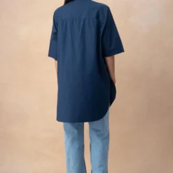 Dhruv Kapoor Blue Handcrafted Paneled Long Shirt -Cheap Drapvera Store 20723dk3 5