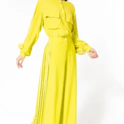 Bodice Yellow Pleated Shirt -Cheap Drapvera Store 2111bo1 4