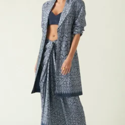 Payal Pratap Navy Yapen Knotted Skirt 8 Payal Pratap Navy Yapen Knotted Skirt -Cheap Drapvera Store 2111ppj8 4