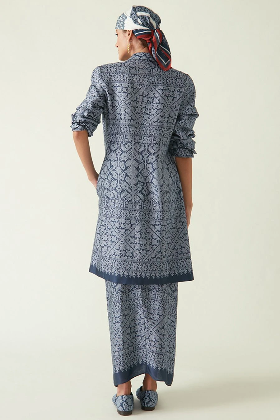 Payal Pratap Navy Yapen Knotted Skirt 5 Payal Pratap Navy Yapen Knotted Skirt - Image 5