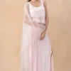 Mishru Blush Pink Embellished Skirt Set
