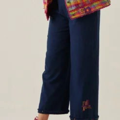 Sunira Designs Blue Gulzaar Khadi Frayed Pants 10 Sunira Designs Blue Gulzaar Khadi Frayed Pants -Cheap Drapvera Store 2222323sg57 5