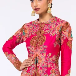 Debyani Magenta Embroidered British Jacket & Lehenga -Cheap Drapvera Store 2312deb6 4