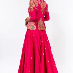 Debyani Magenta Embroidered British Jacket & Lehenga -Cheap Drapvera Store 2312deb6 5