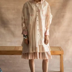 Swatti Kapoor Ivory Hand-block Printed Shirt