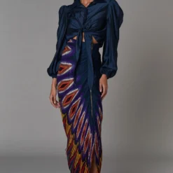 Saaksha & Kinni Front-tie Buttoned Blouse