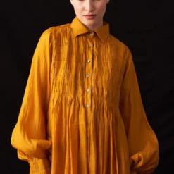 Amrich Missy Yellow Hand Embellished Button Down Shirt -Cheap Drapvera Store 25923aml16 4