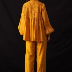 Amrich Missy Yellow Hand Embellished Button Down Shirt -Cheap Drapvera Store 25923aml16 6