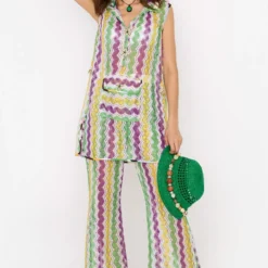 Rara Avis Purple Sheer Cover Up Top