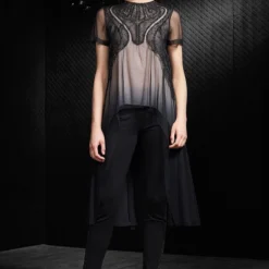 Rohit Gandhi + Rahul Khanna Black Ombre High Low Top -Cheap Drapvera Store 25tp18 3