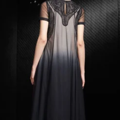 Rohit Gandhi + Rahul Khanna Black Ombre High Low Top -Cheap Drapvera Store 25tp18 4