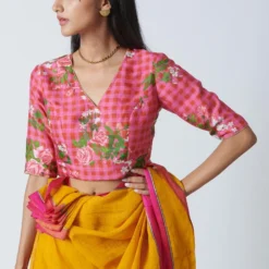Nadiya Paar Pink Floral Blouse