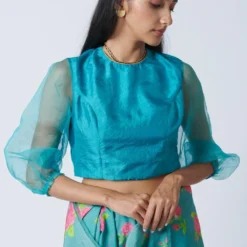 Nadiya Paar Turquoise Mist Blouse