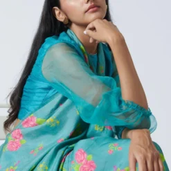 Nadiya Paar Turquoise Mist Blouse 6 Nadiya Paar Turquoise Mist Blouse -Cheap Drapvera Store 2623np20 3