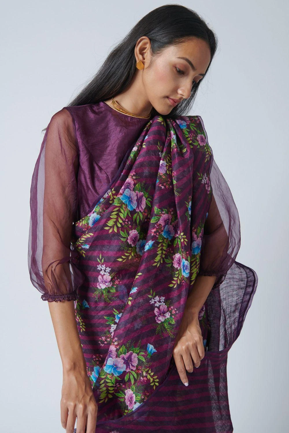 Nadiya Paar Purple Mist Blouse 2 Nadiya Paar Purple Mist Blouse - Image 2