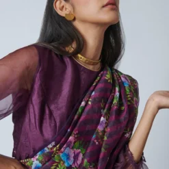 Nadiya Paar Purple Mist Blouse 7 Nadiya Paar Purple Mist Blouse -Cheap Drapvera Store 2623np22 4