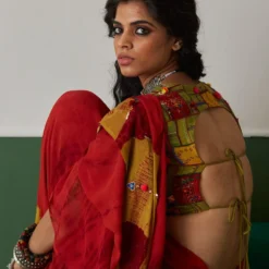 Medha Green Hand Embroidered Backless Blouse 9 Medha Green Hand Embroidered Backless Blouse -Cheap Drapvera Store 268med1 5