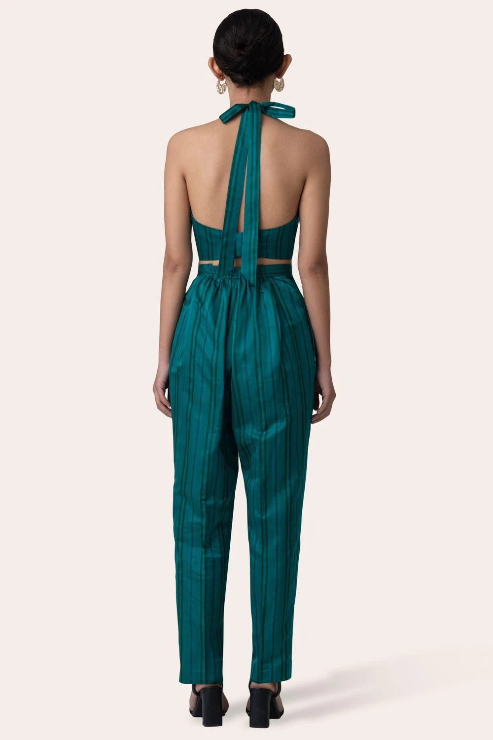 November Noon Bougainvillea Teal Trousers 4 November Noon Bougainvillea Teal Trousers - Image 4