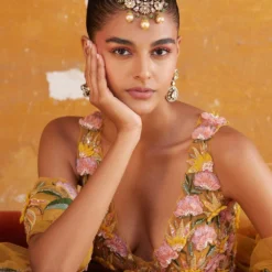 Varun Bahl Tuscan Yellow Embroidered Lehenga Set -Cheap Drapvera Store 27623vb4 4