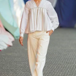 Bodice Ivory Barrel Cut Pants