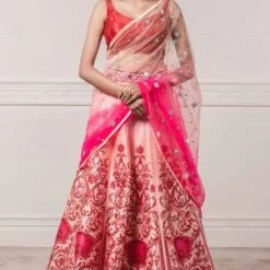 Tarun Tahiliani Bright Pink Printed Lehenga Set