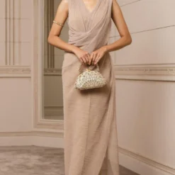 Tarun Tahiliani Gold Draped Dress