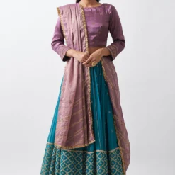 Rhua Turquoise Embroidered Lehenga Set