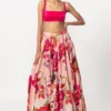 Saaksha & Kinni Rose Pink Floral Printed Lehenga Set