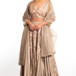 Aikeyah Grey Embellished Lehenga Set