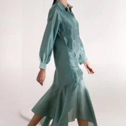 Twinkle Hanspal Handloom Chanderi Layered Dress With Tie-up -Cheap Drapvera Store 29th22 4