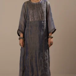 Sunira Designs Blue Handwoven Linen Ijar Pants