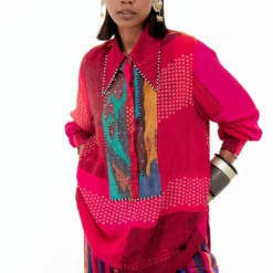 Aseem Kapoor Pink Atri Shirt -Cheap Drapvera Store 31123ask3 3 2