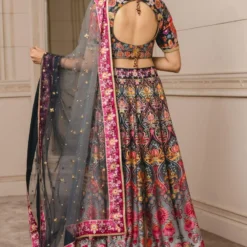 Tarun Tahiliani Floral Printed Lehenga Set With A Shaded Dupatta -Cheap Drapvera Store 312tt23 4