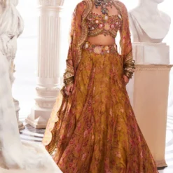 Ridhima Bhasin Yellow 3-D Floral Embellished Lehenga Set