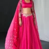Bhumika Sharma Fuschia Embroidered Lehenga Set