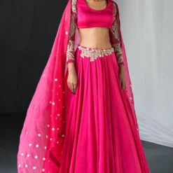 Bhumika Sharma Fuschia Embroidered Lehenga Set