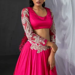Bhumika Sharma Fuschia Embroidered Lehenga Set -Cheap Drapvera Store 31823bs14 3