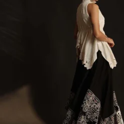 Chandrima Asymmetric Cutwork Layered Lehenga -Cheap Drapvera Store 319636 4