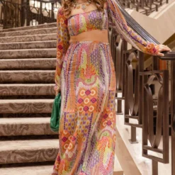 PS Pret By Payal Singhal African Print Lehenga Set -Cheap Drapvera Store 319ps18 3