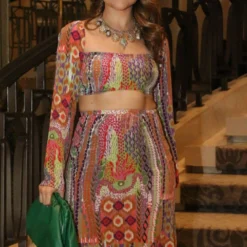 PS Pret By Payal Singhal African Print Lehenga Set -Cheap Drapvera Store 319ps18 4