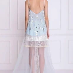 Dilnaz Powder Blue Draped Skirt -Cheap Drapvera Store 39dil4 3